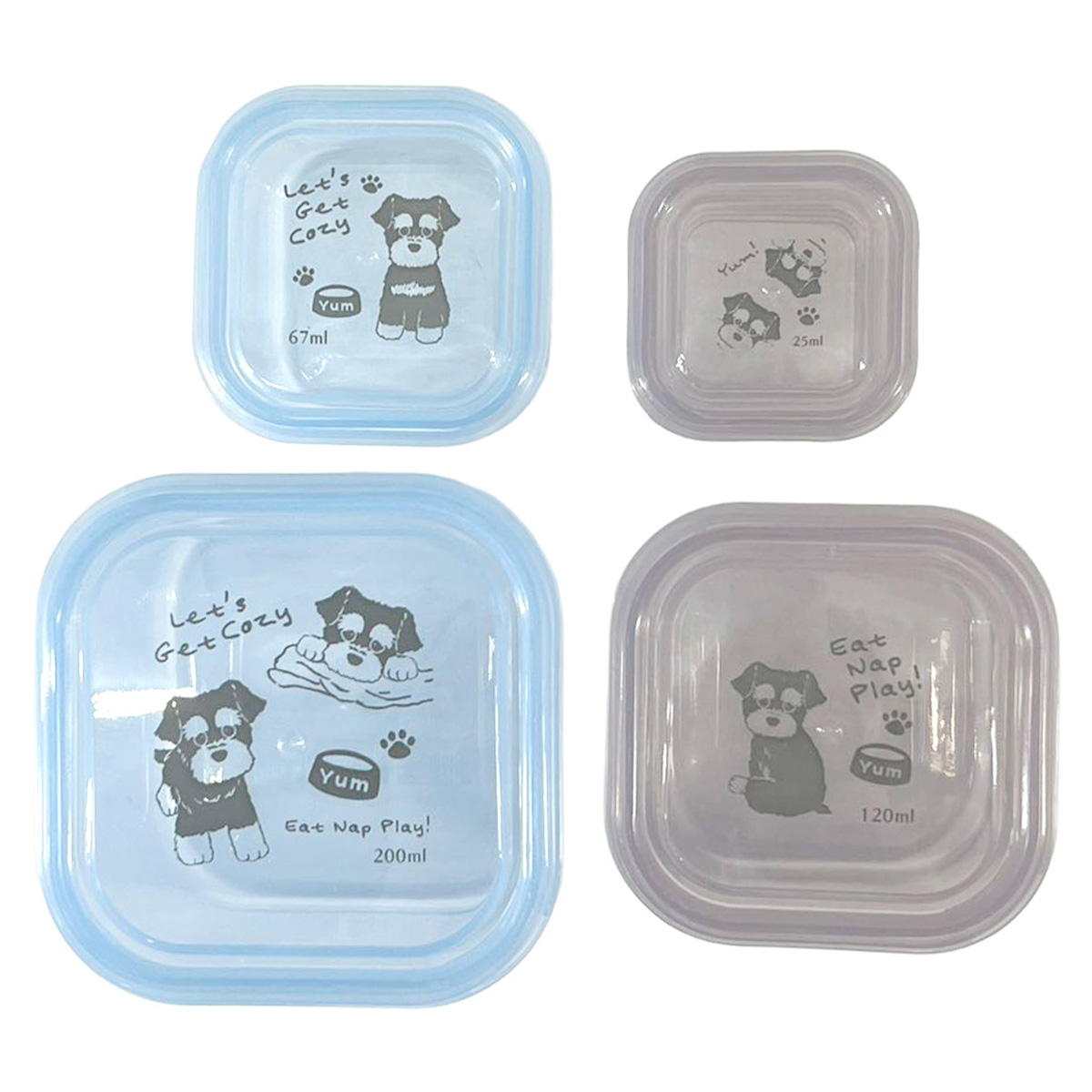 まとめ買い】フードコンテナ4P シュナウザー 1625/363602 | ワッツ