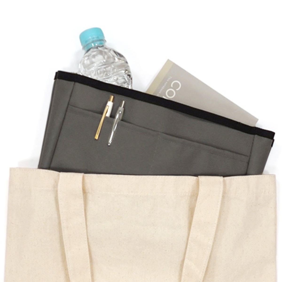 【まとめ買い】バッグインバッグ ヨコ グレー 0936/365286