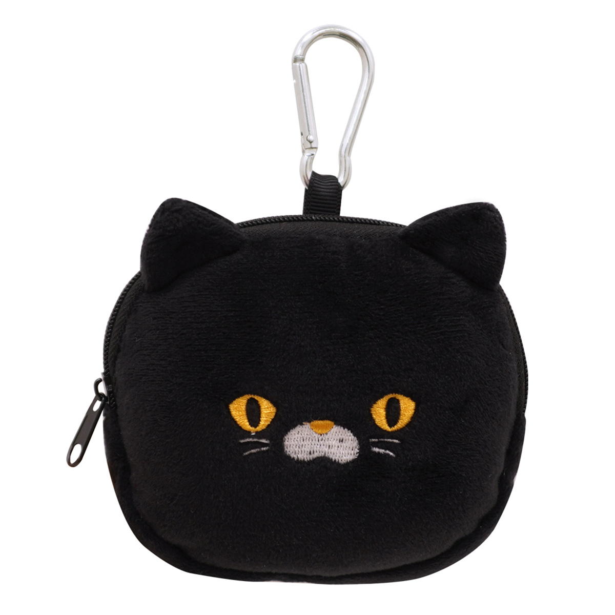【まとめ買い】アニマルフェイスポーチ黒猫柄0936/366665