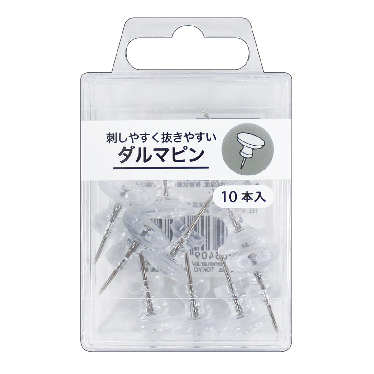 【まとめ買い】ダルマピン クリア・大 10本 0931/367085