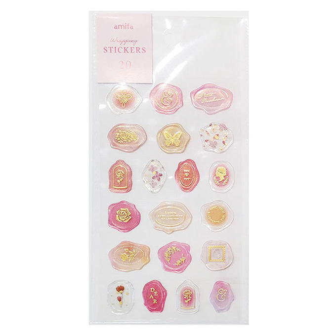 【まとめ買い】ラッピングシール シーリング 20片 クリアカラー 0356/367628