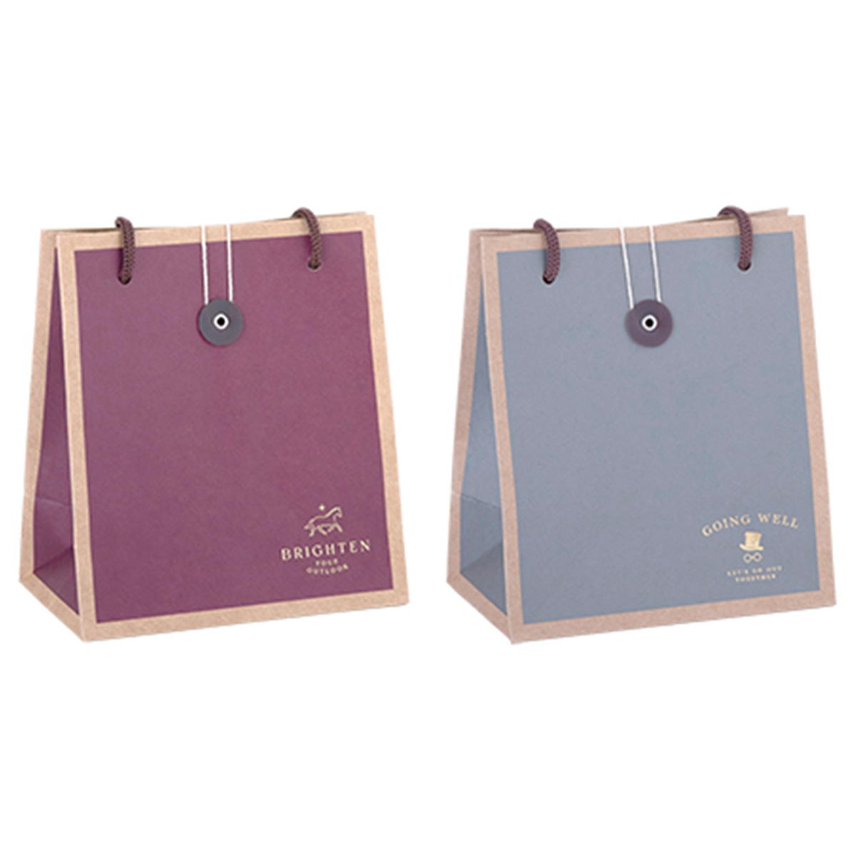 【まとめ買い】ペーパーバッグ クラフトカラー 箔押し S 0936/367710