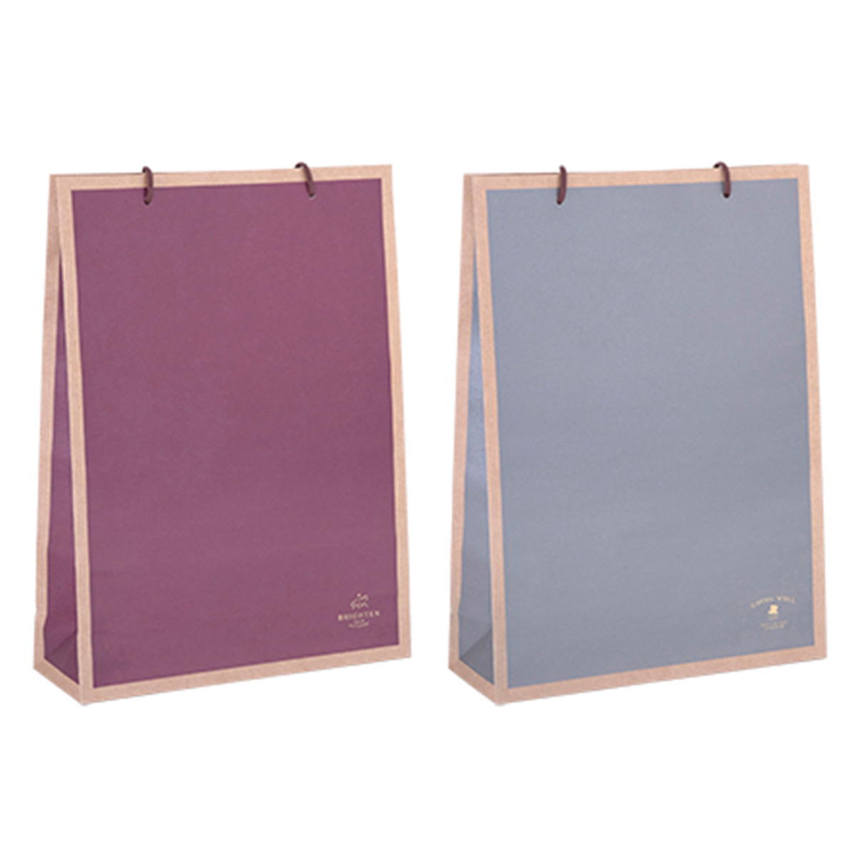 【まとめ買い】ペーパーバッグ クラフトカラー 箔押し LL 0936/367764