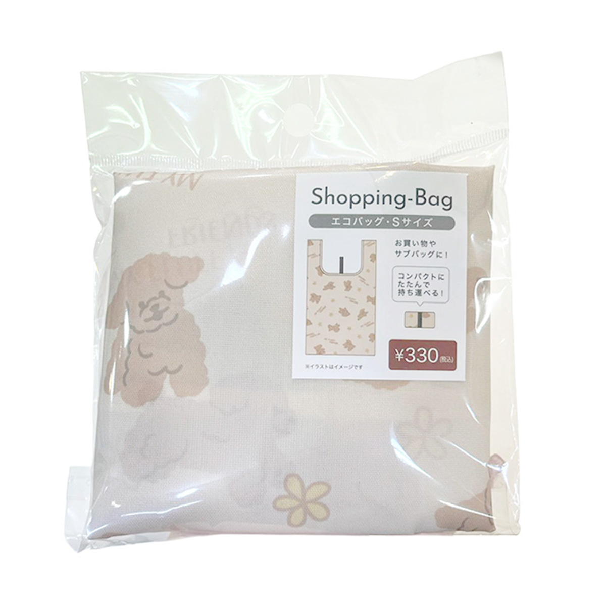 【まとめ買い】エコバッグS トイプードルBE 1625/367998