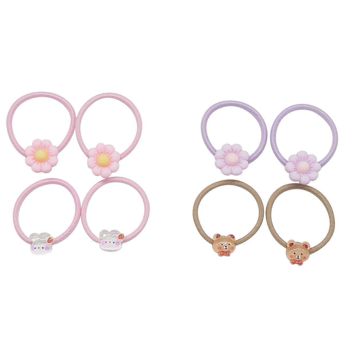 【まとめ買い】キッズポニー4P アニマルフラワー9001/368514