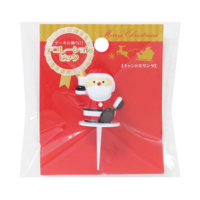 【まとめ買い】デコレーションピックキャンドルサンタ 0490/369716