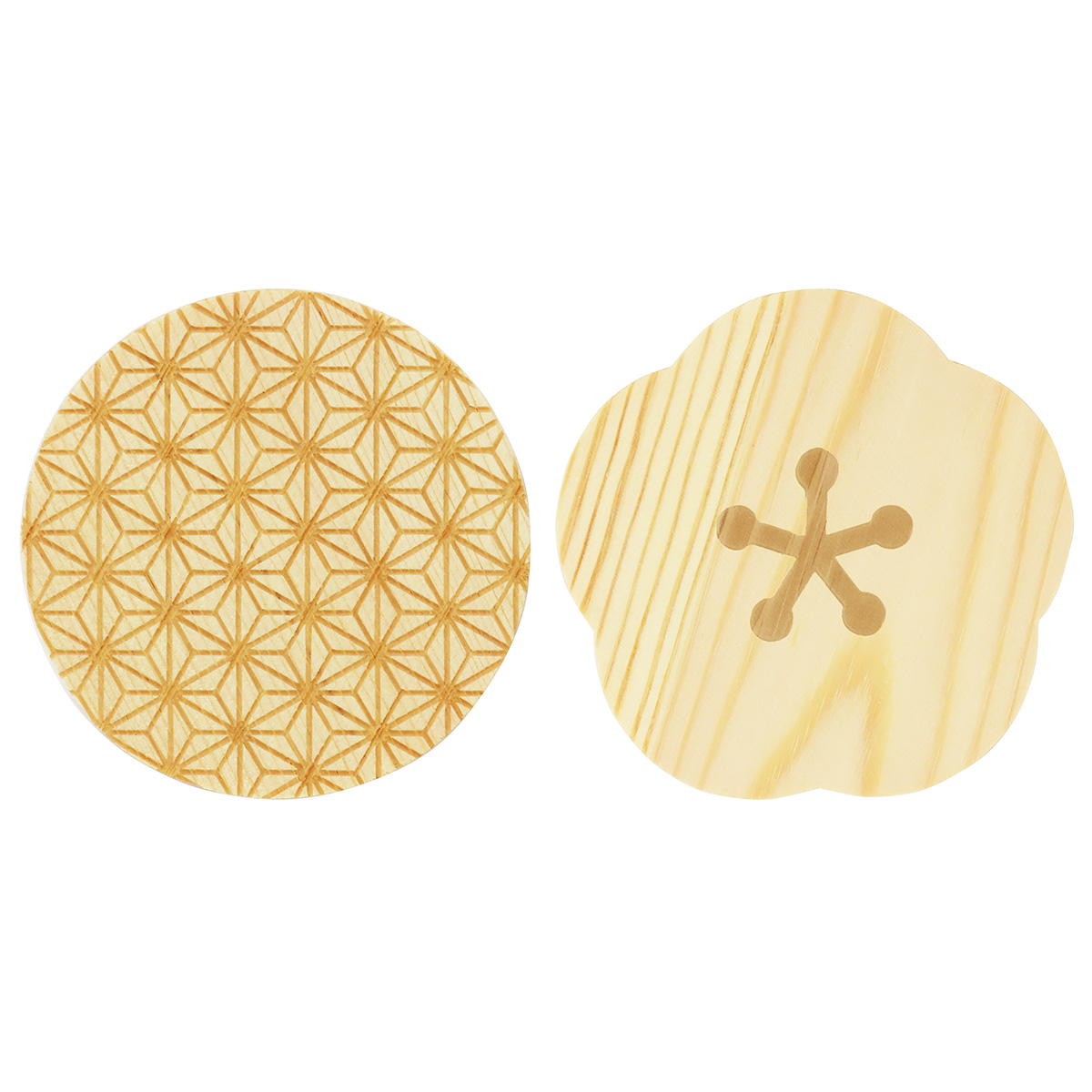 【まとめ買い】木製コースター和風 0490/369834