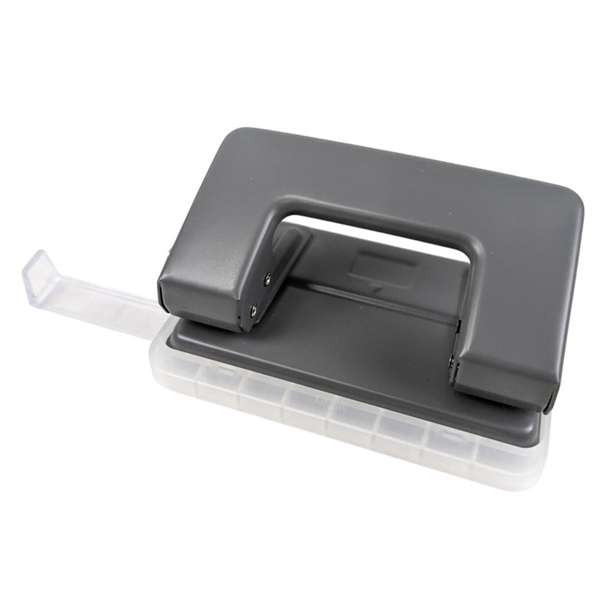 【まとめ買い】2穴パンチ ゲージ付10枚 グレー 9001/370093