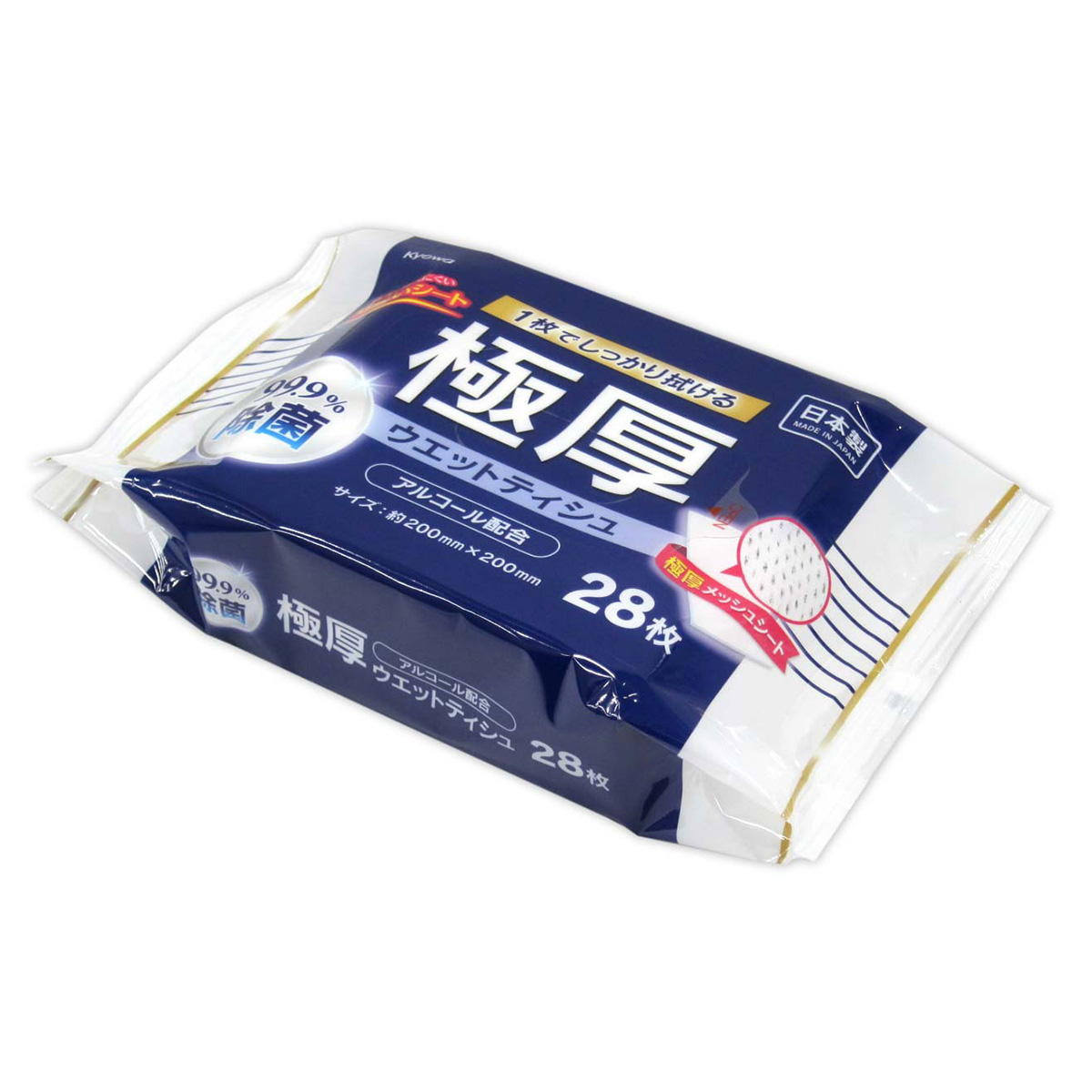 【まとめ買い】極厚99.9%除菌ウエットティシュ アルコール配合 28枚 0915/370532