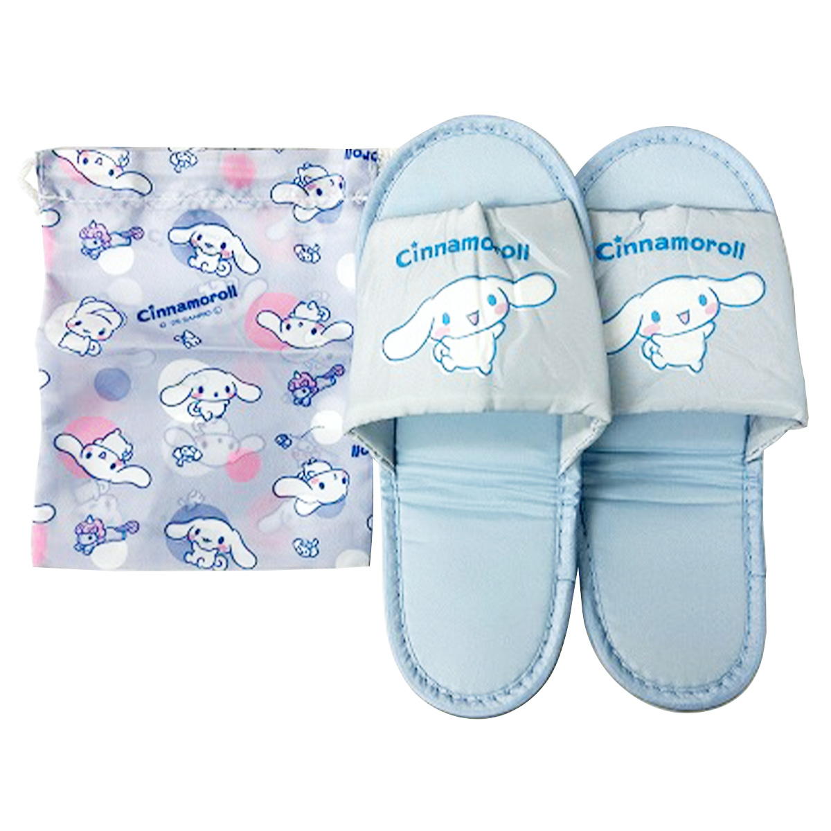 【まとめ買い】sanrio 携帯用スリッパ シナモン ブルー 0459/370543