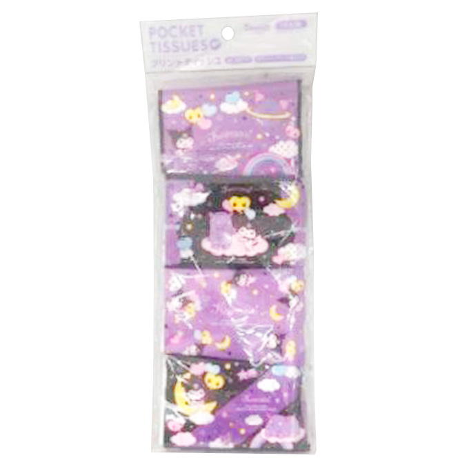 【まとめ買い】ミニポケットティッシュ4P クロミ 0808/370737