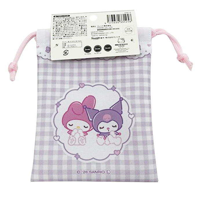 【まとめ買い】sanrio マイメロクロミミニ巾着ギンガムチェック 0459/370890