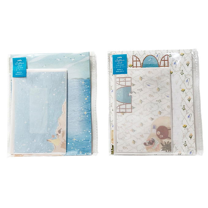【まとめ買い】レターセット 3セット かもめと女の子 0356/370935