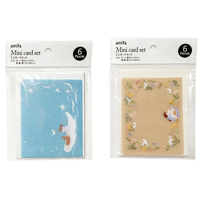 【まとめ買い】ミニカードセット 6セット かもめと女の子 0356/370936