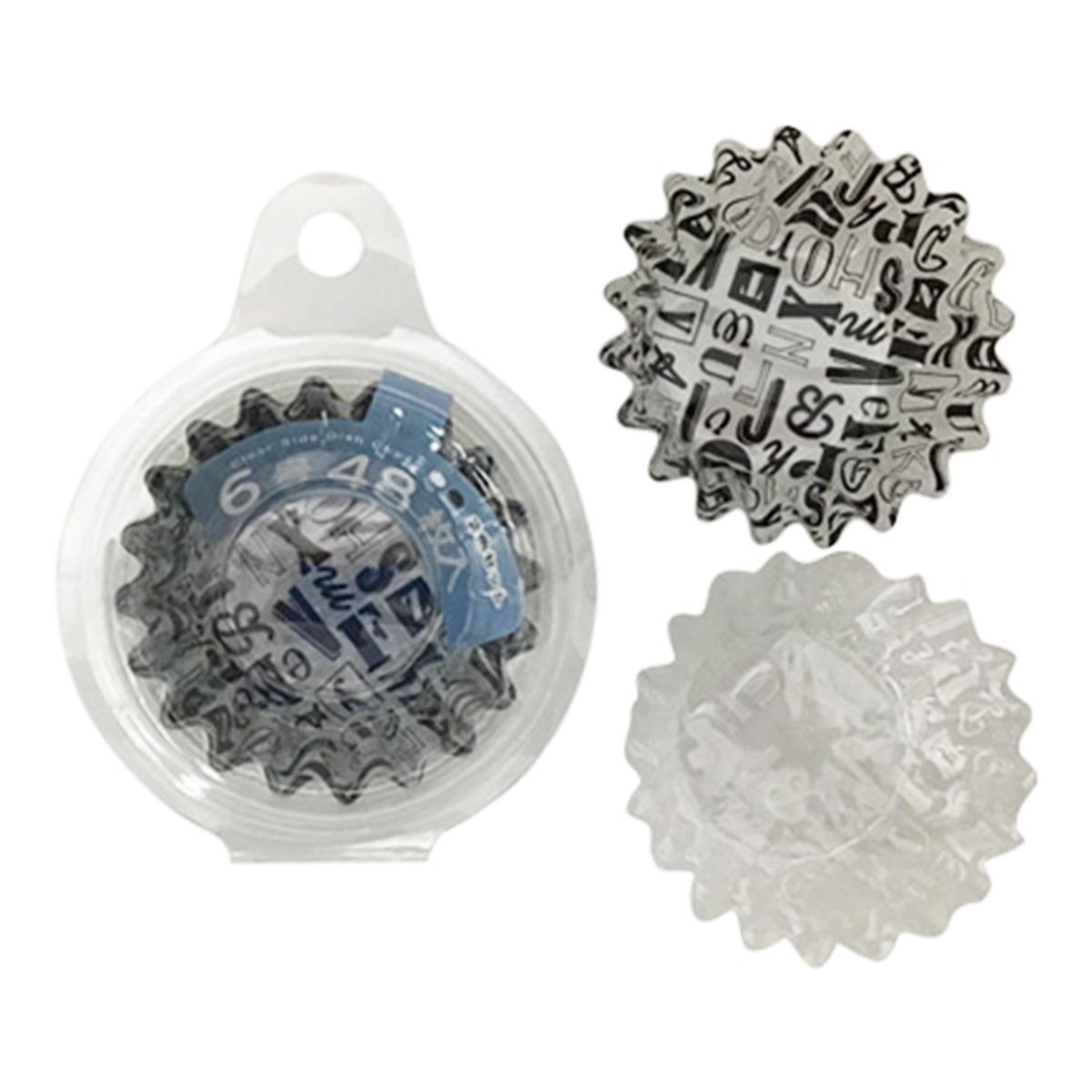 【まとめ買い】クリアおかずカップ 6号48P アルファベット 0525/370944