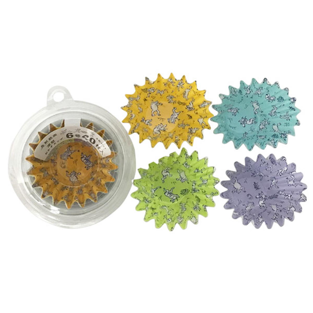 【まとめ買い】深型おかずカップ 6号40P 鳥獣戯画 0525/370950