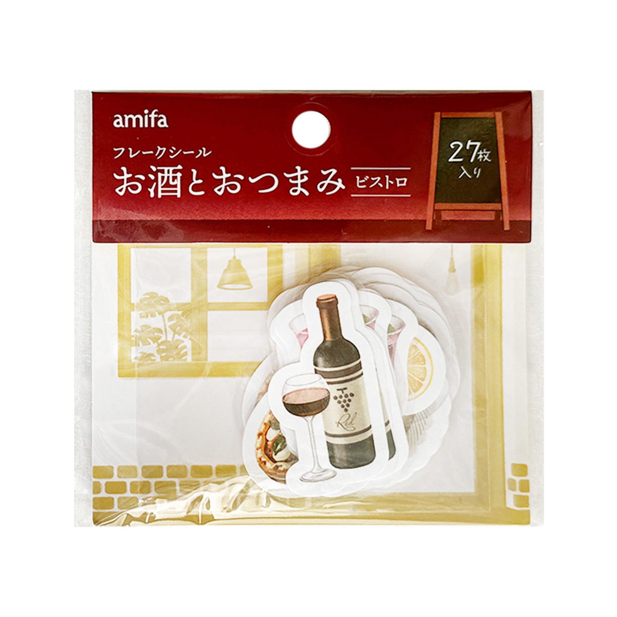 【まとめ買い】フレークシール 27P お酒とおつまみ0356/371008