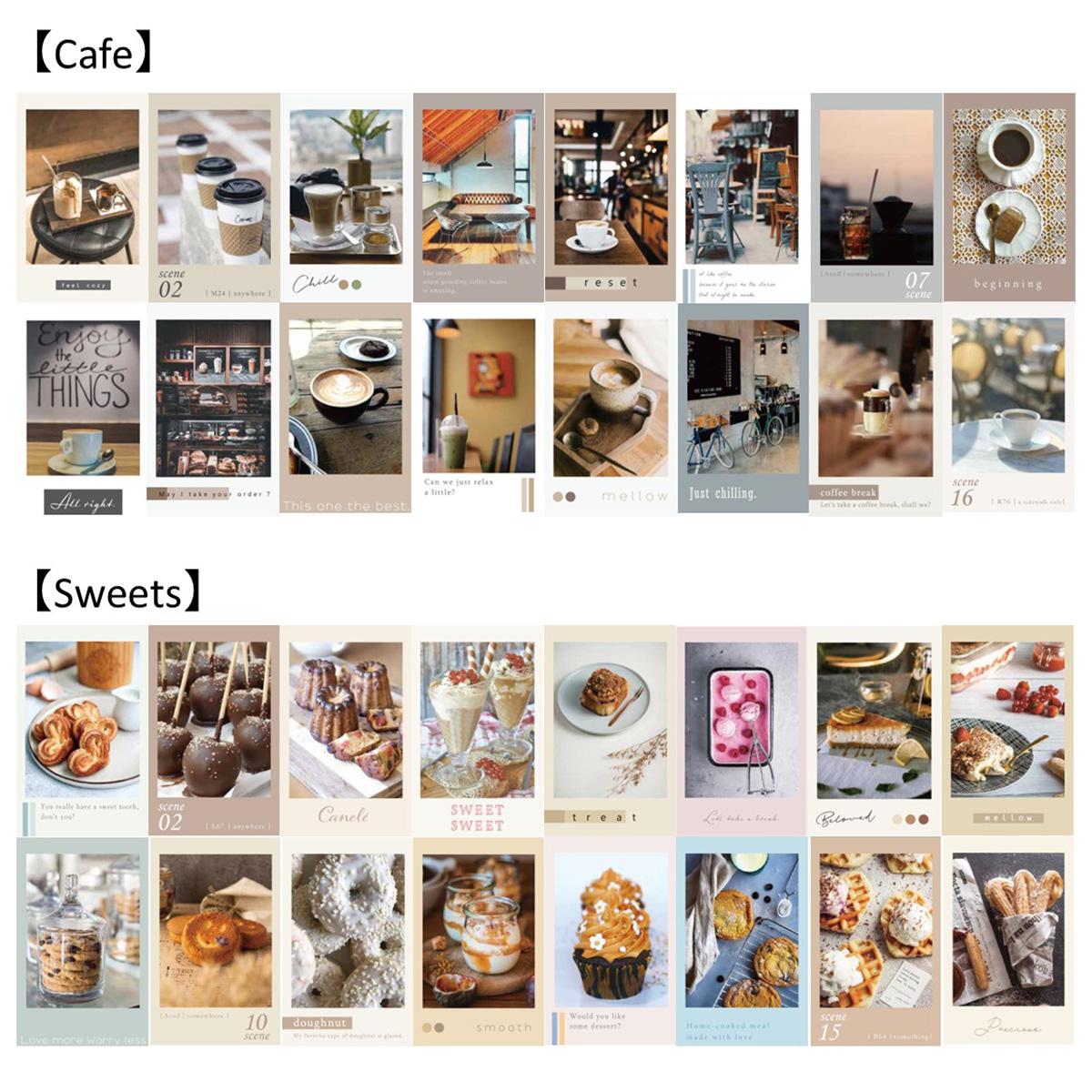 【まとめ買い】ブック型チェキサイズシール カフェ・スイーツ9001/371041