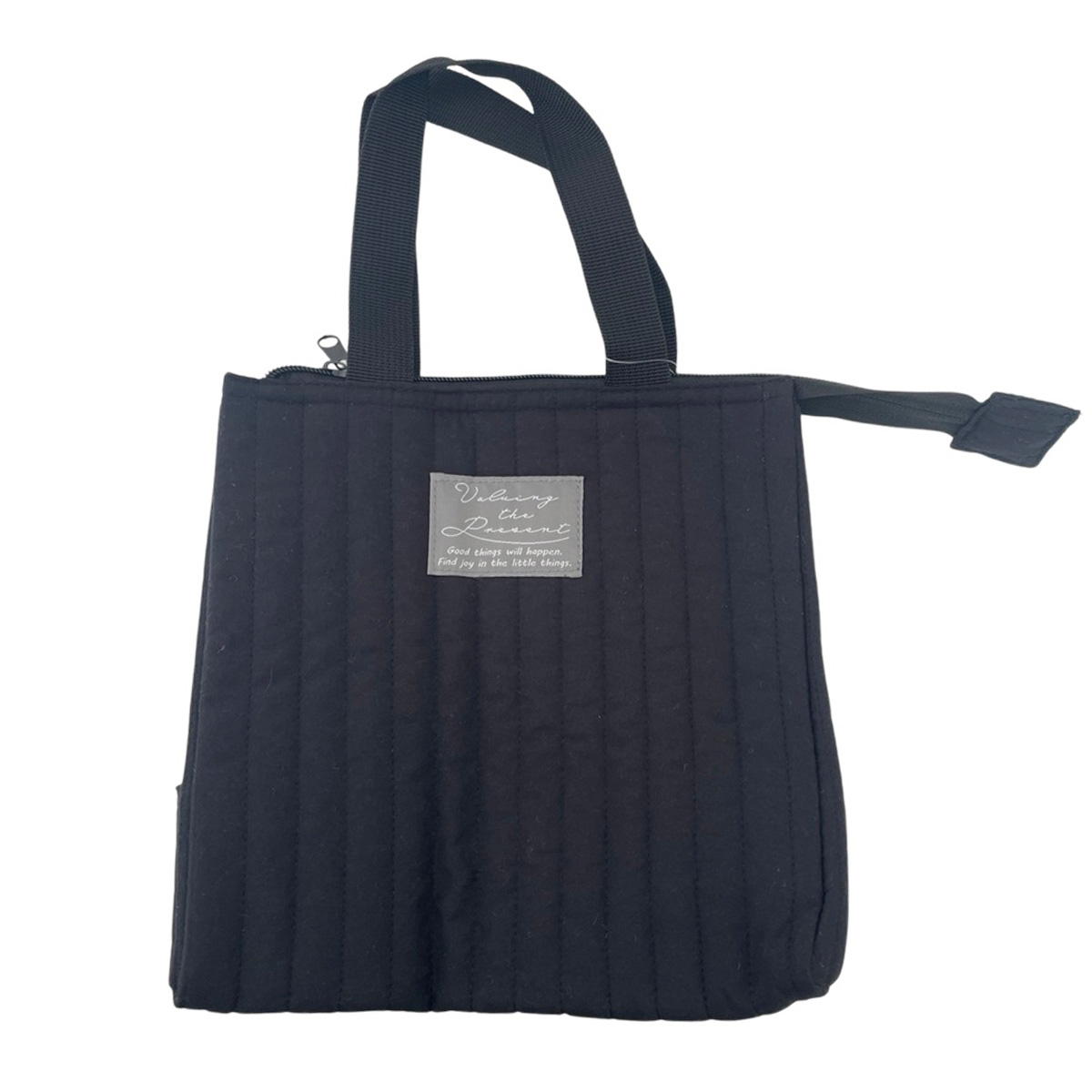 【まとめ買い】マチ広ランチトートキルト BK 0834/371366