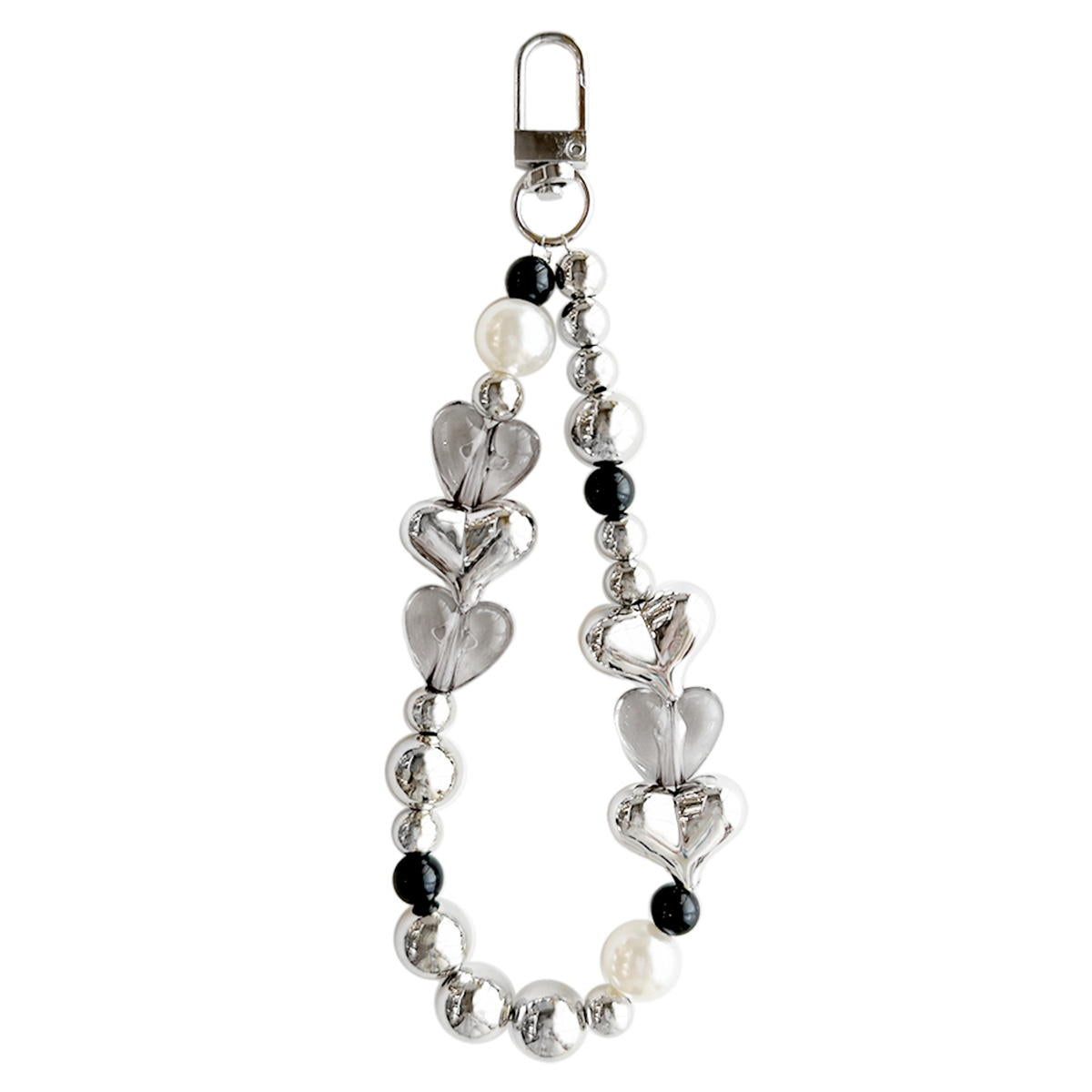 【まとめ買い】ビーズキーホルダー ハート 0356/371421