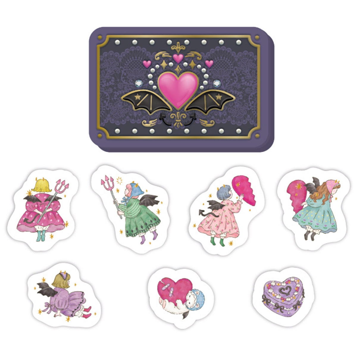 【まとめ買い】缶入りフレークシール 21P あくま 0356/371486