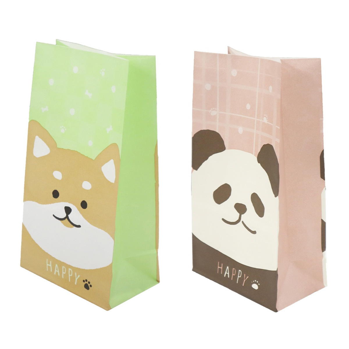 【まとめ買い】角底バッグ M 5P アニマルフェイス 0911/371643