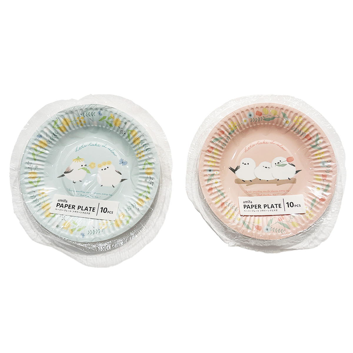 【まとめ買い】ペーパープレート 10P フラワーシマエナガ 0356/372083