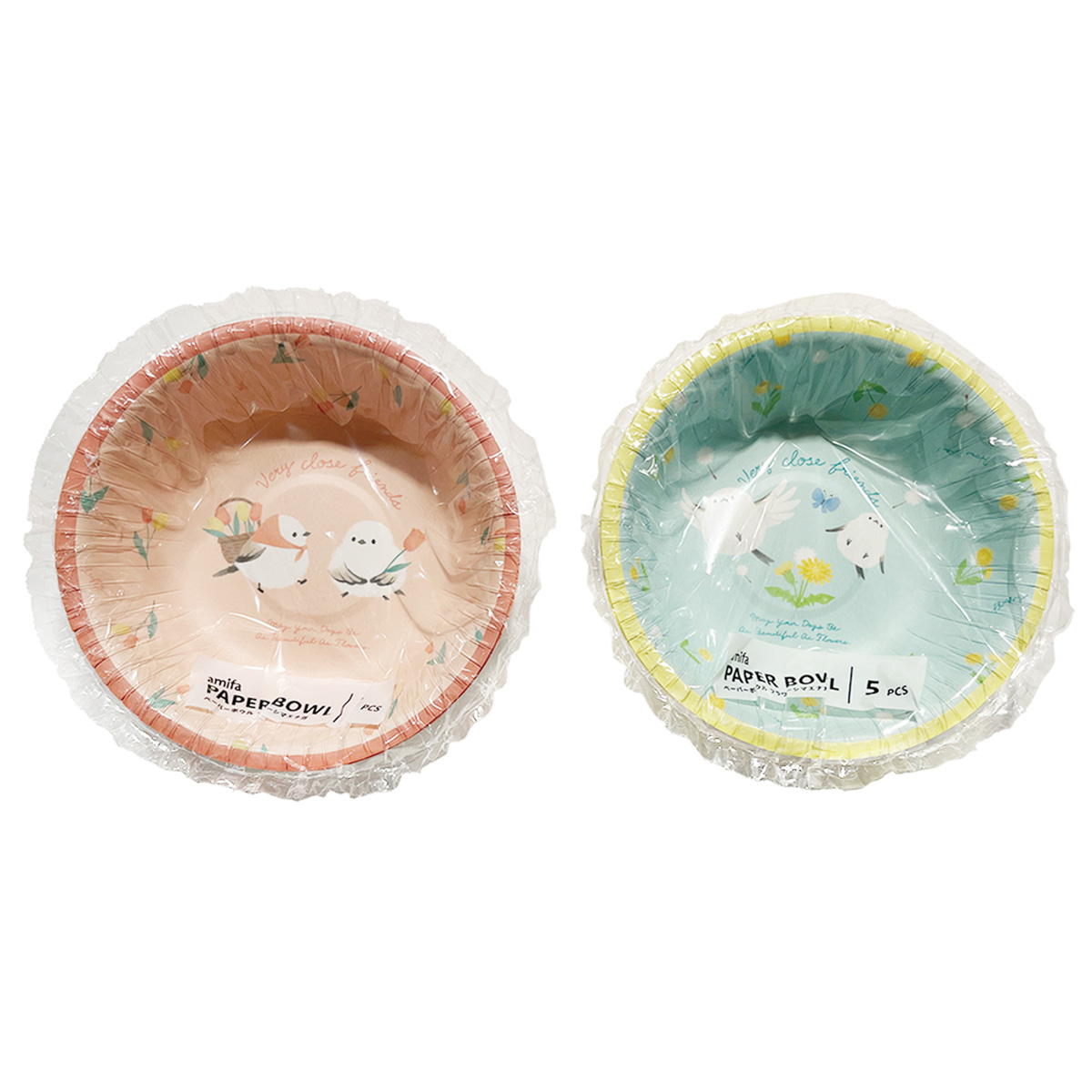 【まとめ買い】ペーパーボウル 5P フラワーシマエナガ 0356/372084