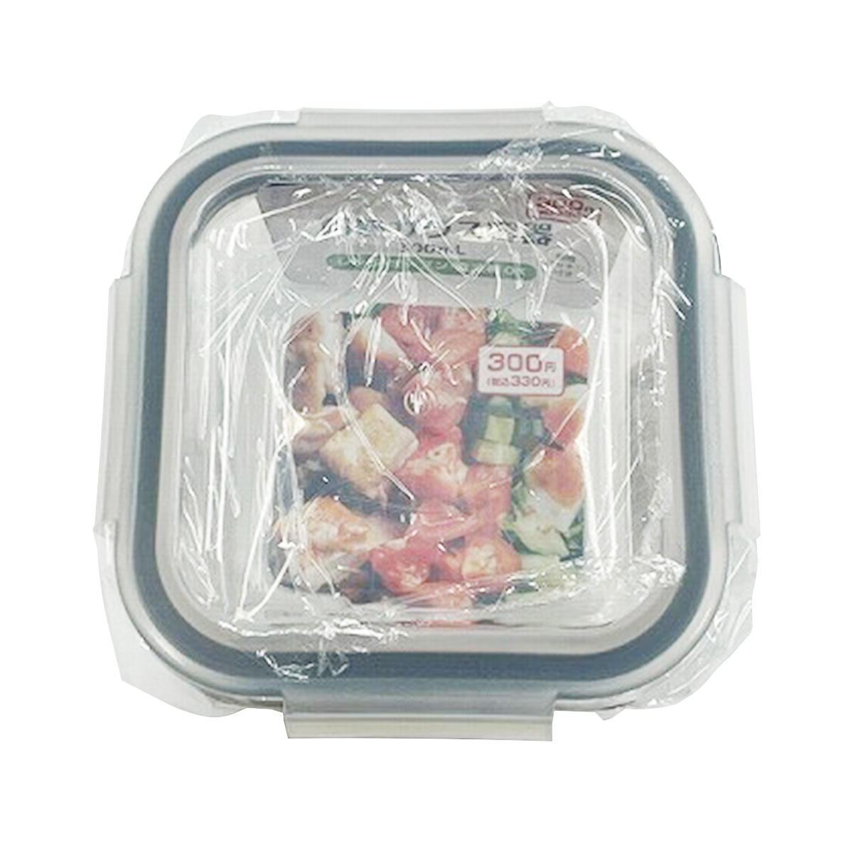 【まとめ買い】耐熱ガラス容器 スクエア 300mL 0459/372093