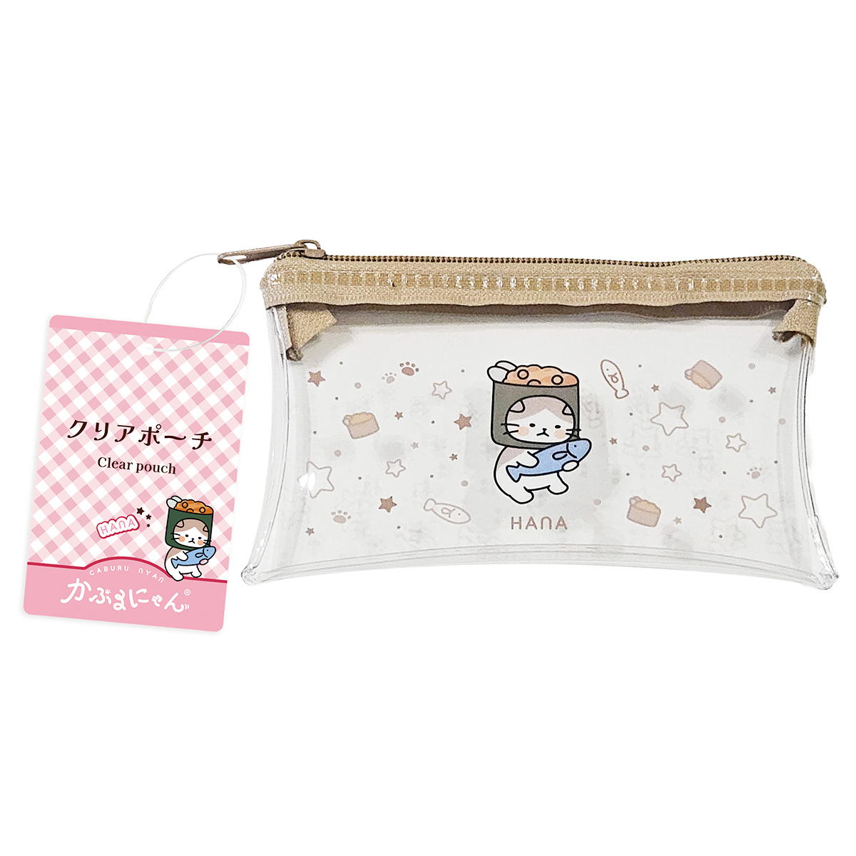 【まとめ買い】かぶるにゃん クリアポーチハナ 1523/372192