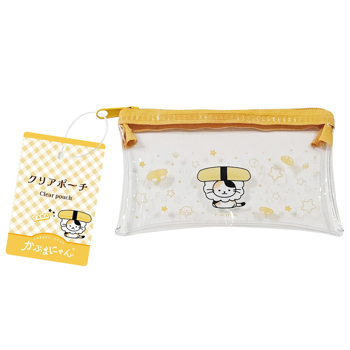 【まとめ買い】かぶるにゃん クリアポーチたま 1523/372194