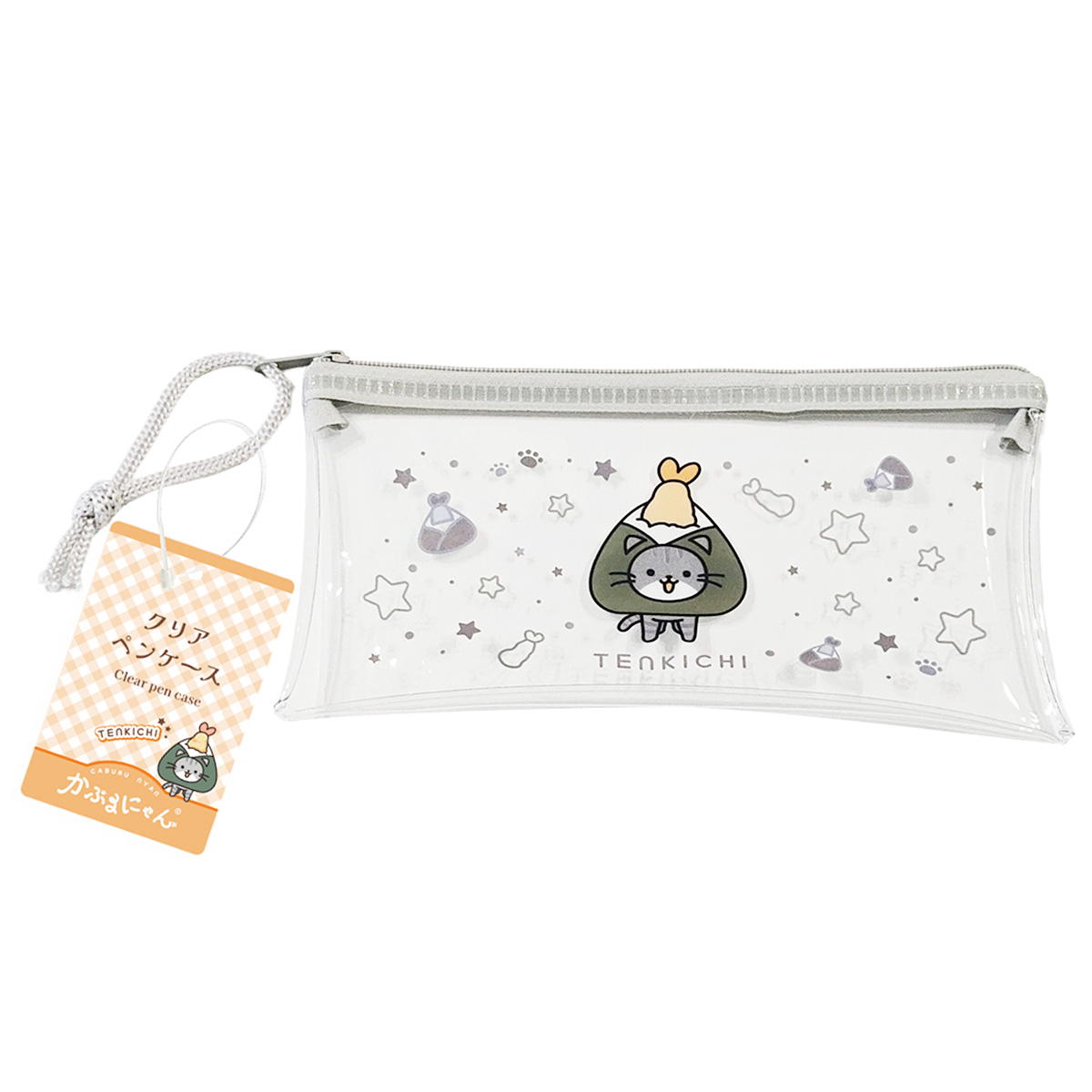 【まとめ買い】かぶるにゃん クリアペンケースてん吉 1523/372196