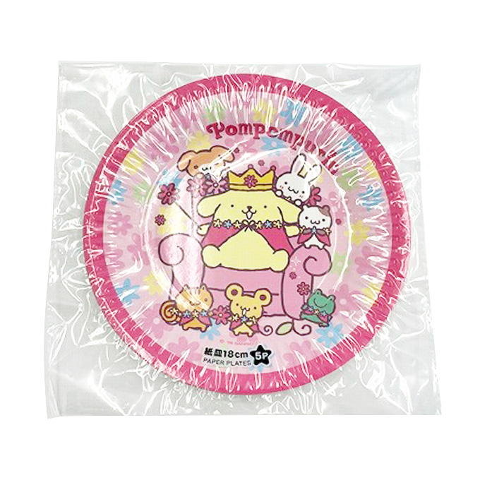 【まとめ買い】sanrio ポムポムプリン周年 紙皿18cm 5P 0459/372574