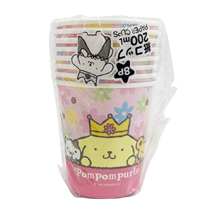 【まとめ買い】sanrio ポムポムプリン周年 紙コップ200mL 8P 0459/372575