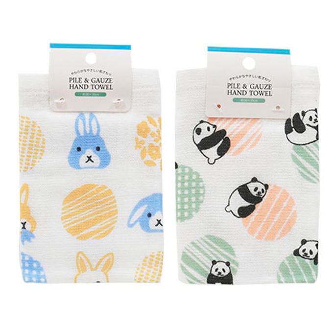 【まとめ買い】パイルガーゼハンドタオルドットアニマル 0936/372999