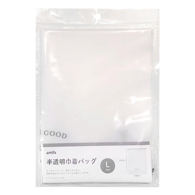 【まとめ買い】半透明巾着バッグ L 0356/373031