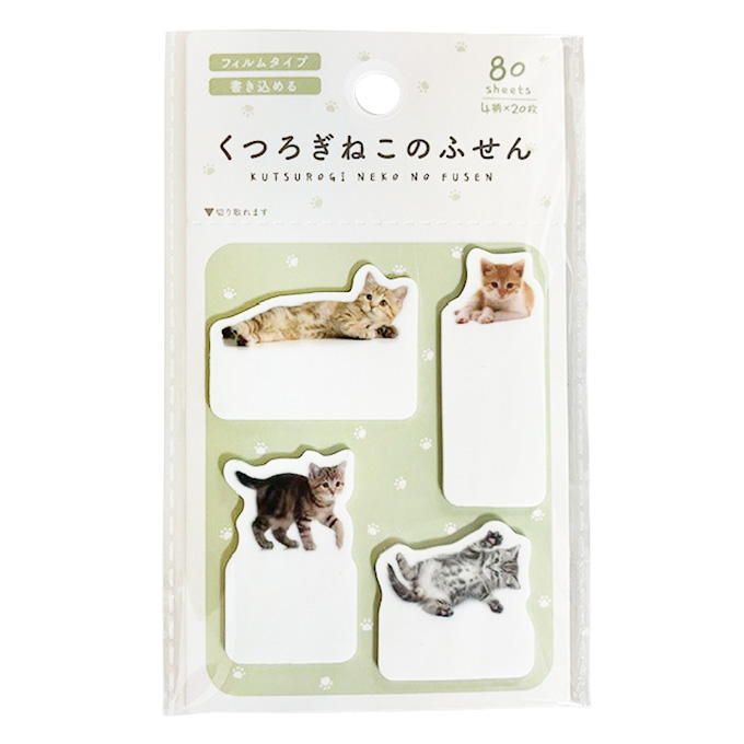 【まとめ買い】書けるフィルム猫付箋 80枚 9001/373150
