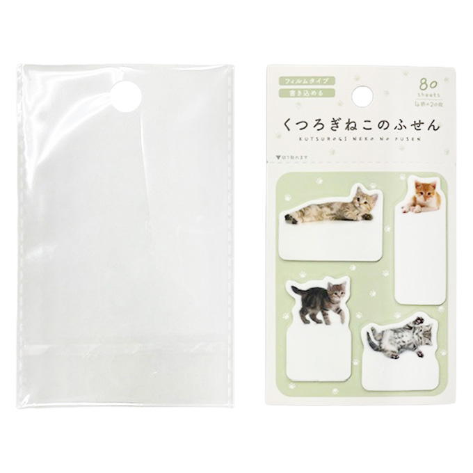 【まとめ買い】書けるフィルム猫付箋 80枚 9001/373150