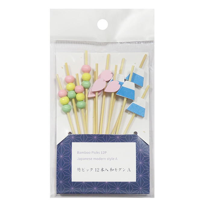 【まとめ買い】竹ピック 12P 和モダン A 0599/373252