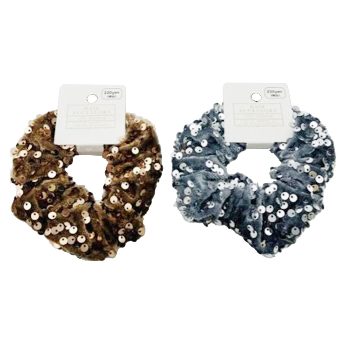 【まとめ買い】ベロアスパンコールシュシュ 9001/374109