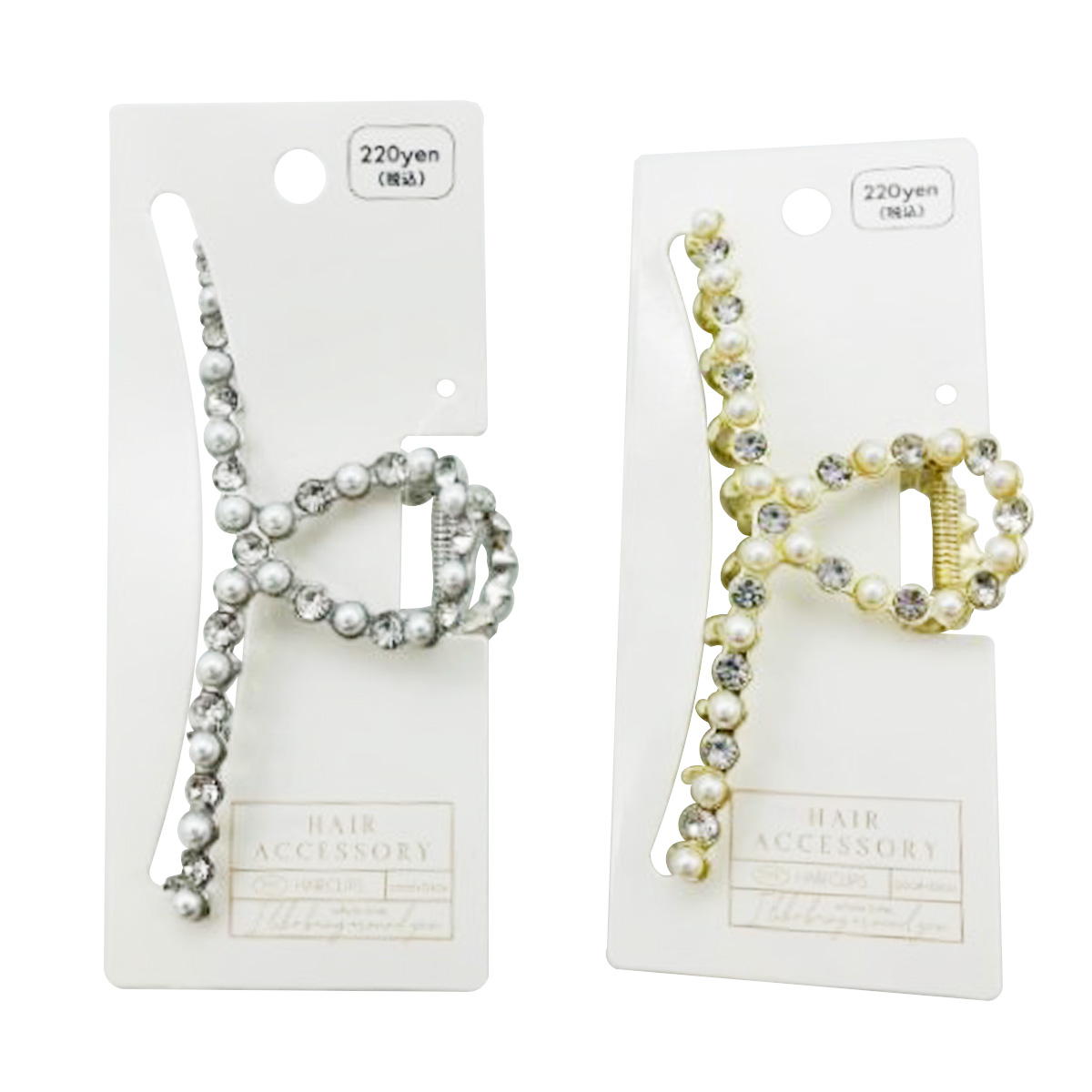 【まとめ買い】パールビジューラインバンスクリップ 9001/374126