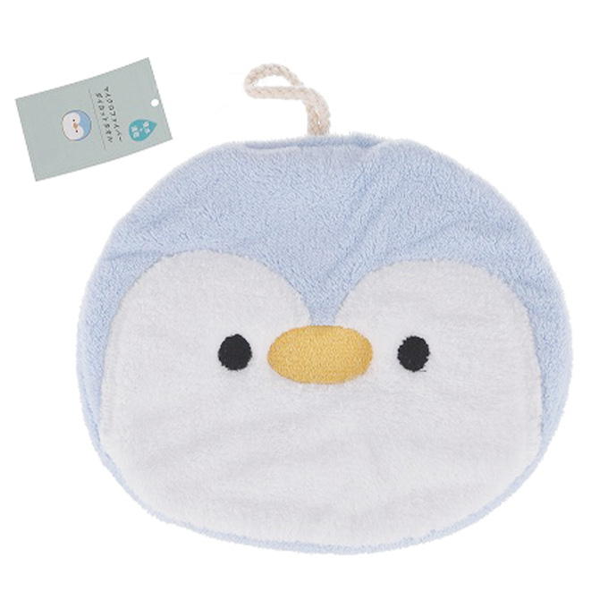 【まとめ買い】ダイカットタオル ペンギン L.BL 1605/375131