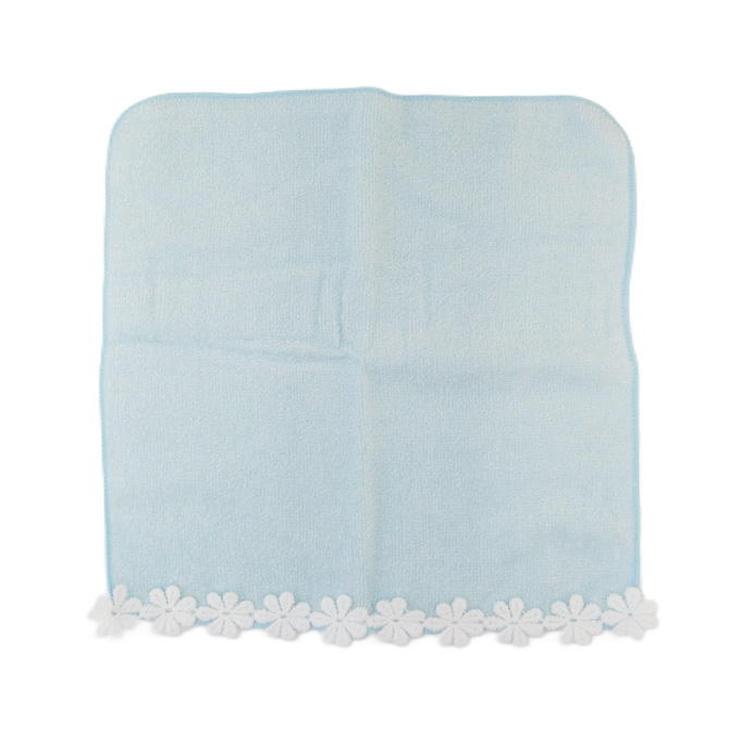 【まとめ買い】シャーリングすそレース付タオルハンカチ 0834/375165