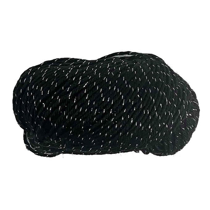 【まとめ買い】ラメストレート 毛糸 8 ブラック 25g 1535/375798