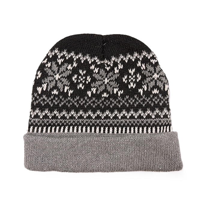 【まとめ買い】裏フリースニットキャップ ノルディックBK 0834/375906