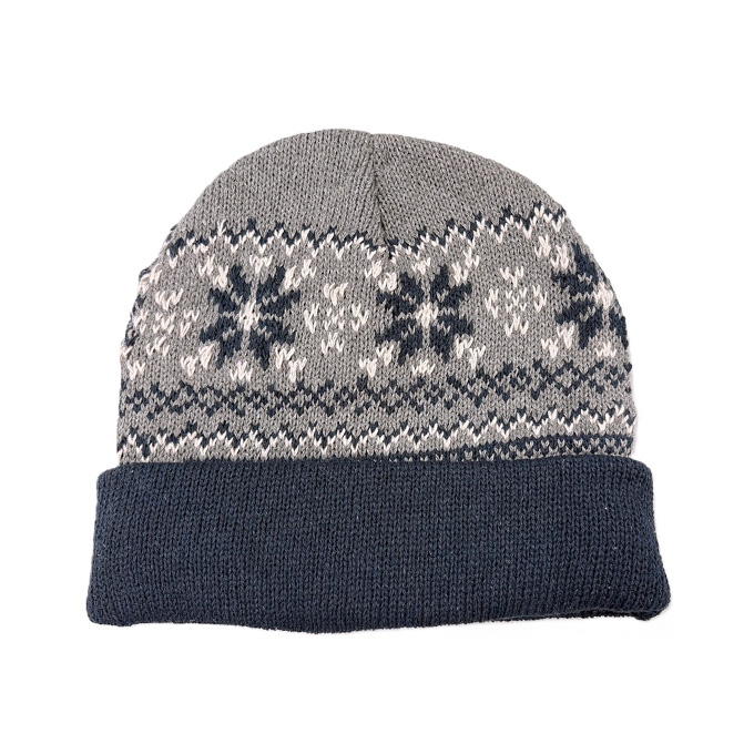 【まとめ買い】裏フリースニットキャップ ノルディックGY 0834/375907