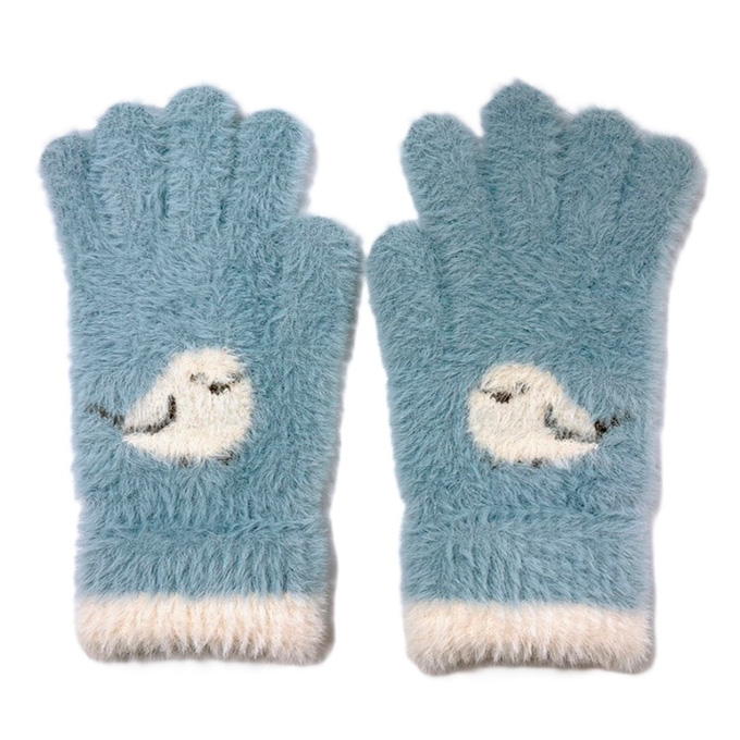 【まとめ買い】ラビットファー風グローブ シマエナガ 0834/375910