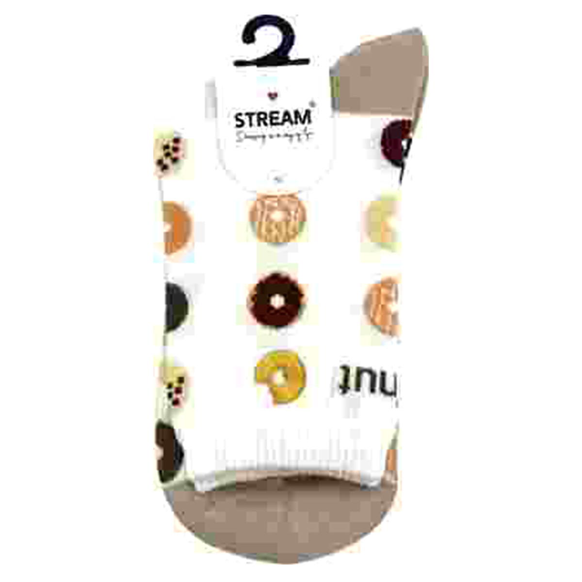 【まとめ買い】ドーナツ総柄ワンポイント刺繍クルー 1905/397069