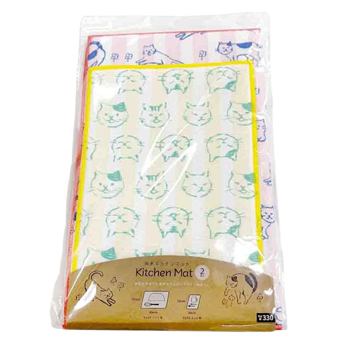 【まとめ買い】ねこ 吸水キッチンマット 1576/397348
