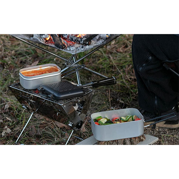 【まとめ買い】【WEB限定】武田コーポレーション アウトドアBBQコンロ折りたたみ シルバー 30.5×20.5×26.5cm ステンレスコンパクトグリル SUG21-30  1401/456623